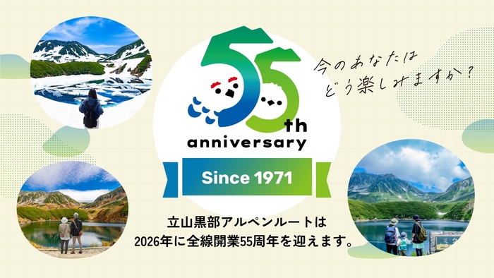 全線開業55周年バナー