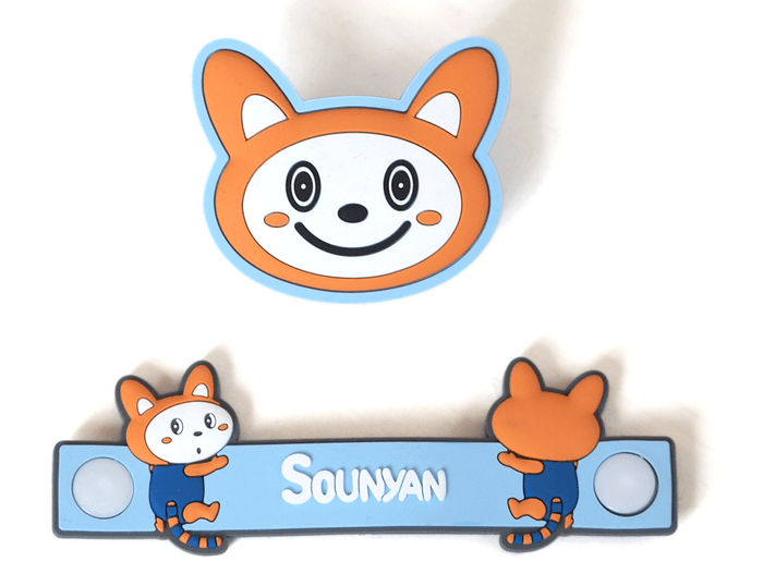 そうにゃんラバークリップ(上)・そうにゃんケーブルタイ(下)