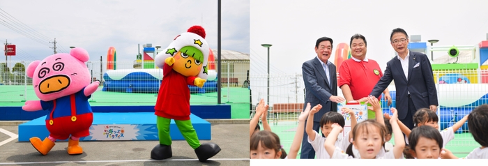 (左)イベント中の模様 (右)スイッチ・オン・セレモニー