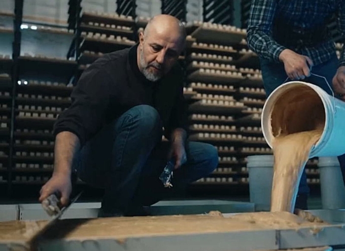 石鹸づくりの様子