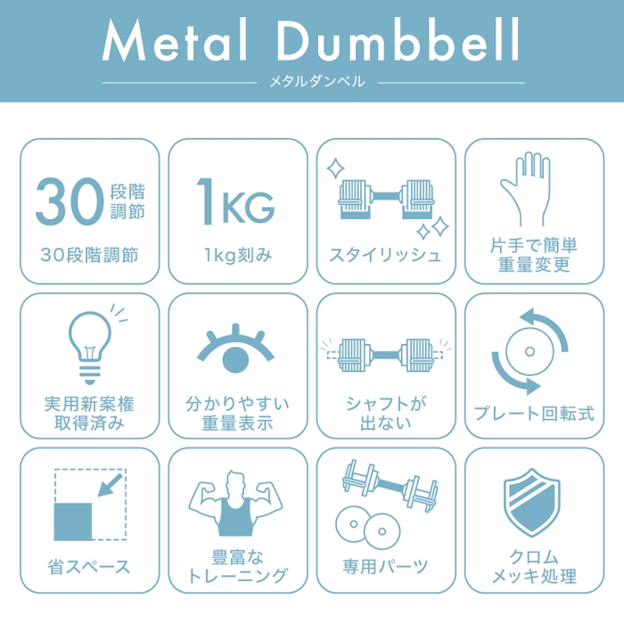ライシン メタルダンベル 特徴