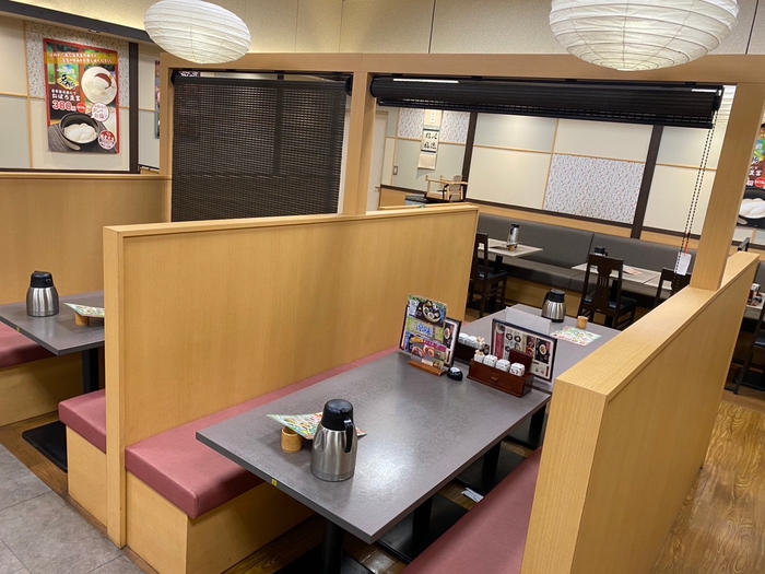 (草津店)4名様以上でも落ち着いてお食事可能な席を用意しております