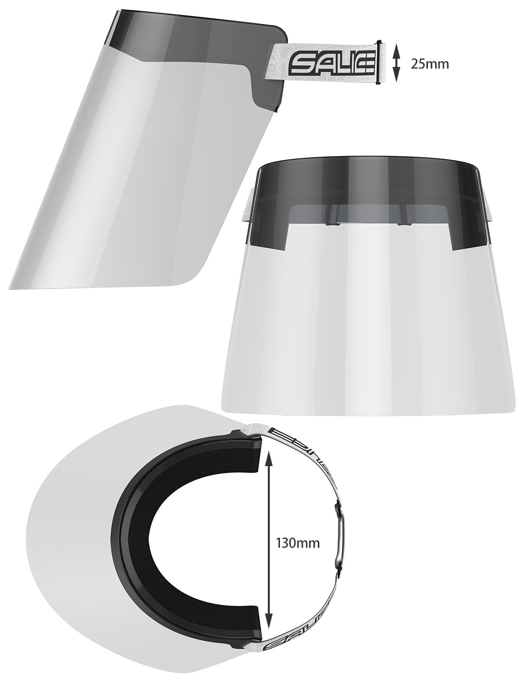 SALICE フェイスシールド 230mmサイズ