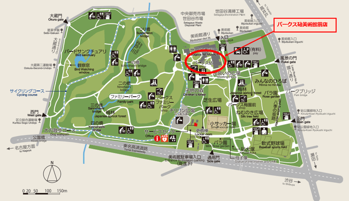 パークス砧美術館前店位置図