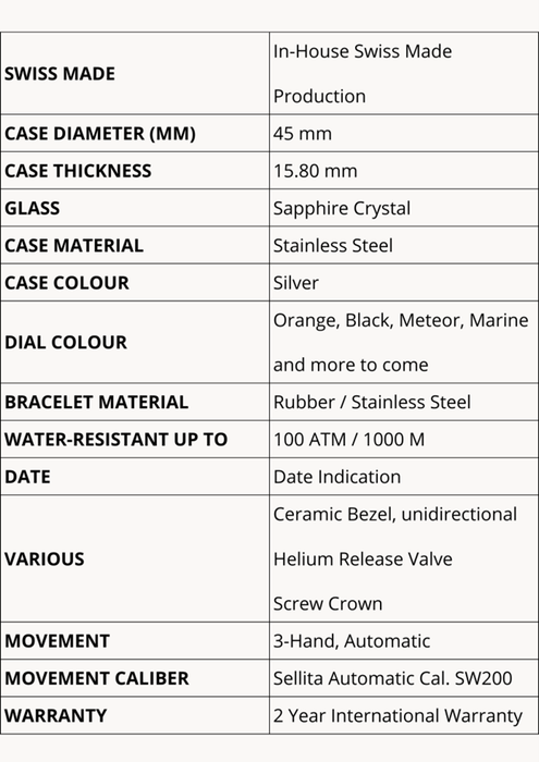 本気のプロ仕様機械式ダイバーズウォッチです。