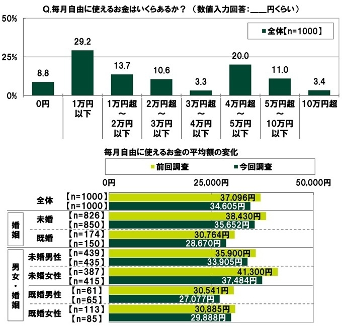 毎月自由に使えるお金
