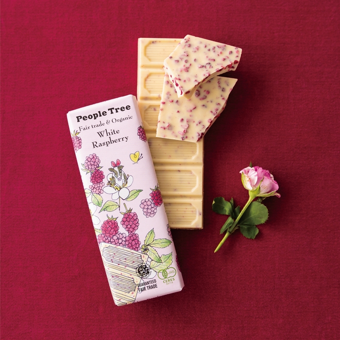フェアトレード&オーガニックチョコ オーガニック ホワイト・ラズベリー