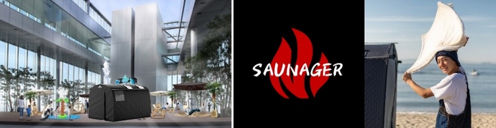 Highest Saunaエリア(イメージ)(左)、サウネイジャー/近畿大学 谷 勇紀さん(右)