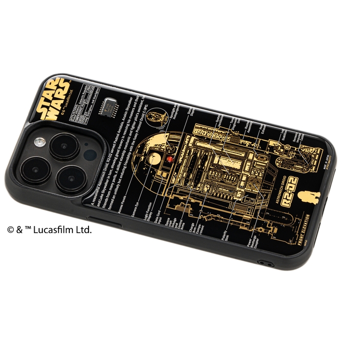 FLASH R2-D2 基板アート iPhone 15Pro Maxケース ななめ