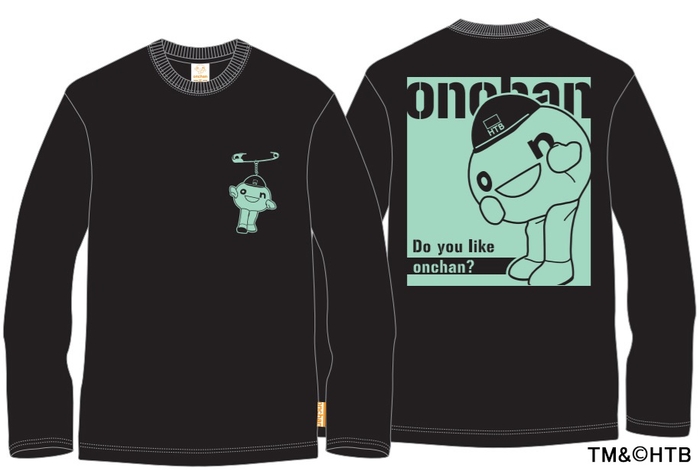 onちゃん ロンT(大人用) BLACK TM&(C)HTB