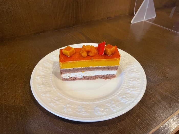 北海道カボチャプリンのケーキ