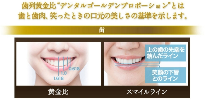 「歯列黄金比」デンタルゴールデンプロポーション