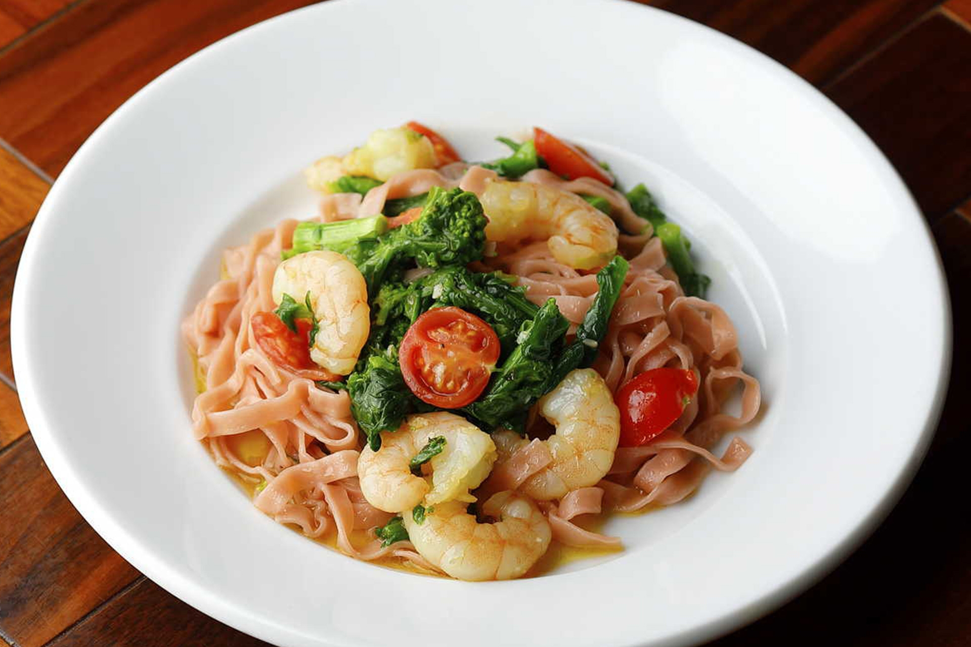 桜香る手打ちパスタ 小海老と菜の花のオイルソース/ローマ三丁目