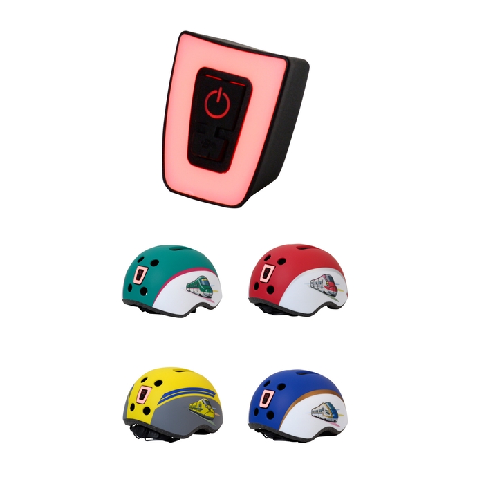 後頭部に装着、LEDライト(オプション品)