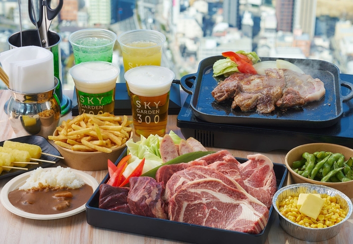 【黒毛和牛ステーキのBBQプラン(イメージ)】 ※画像は4名様分