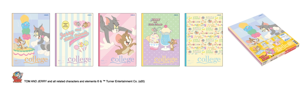 『トムとジェリー MILD COLORS』5冊束 6.5mmドット罫 商品画像