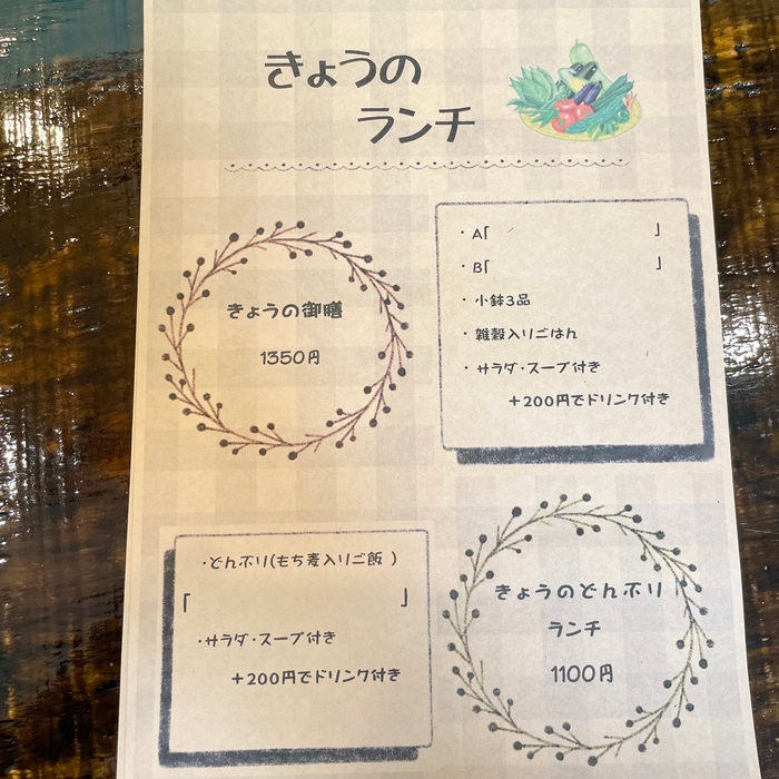 ランチメニュー