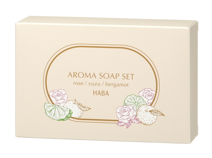 『アロマソープセット(ローズ・ユズ・ベルガモット)』パッケージ