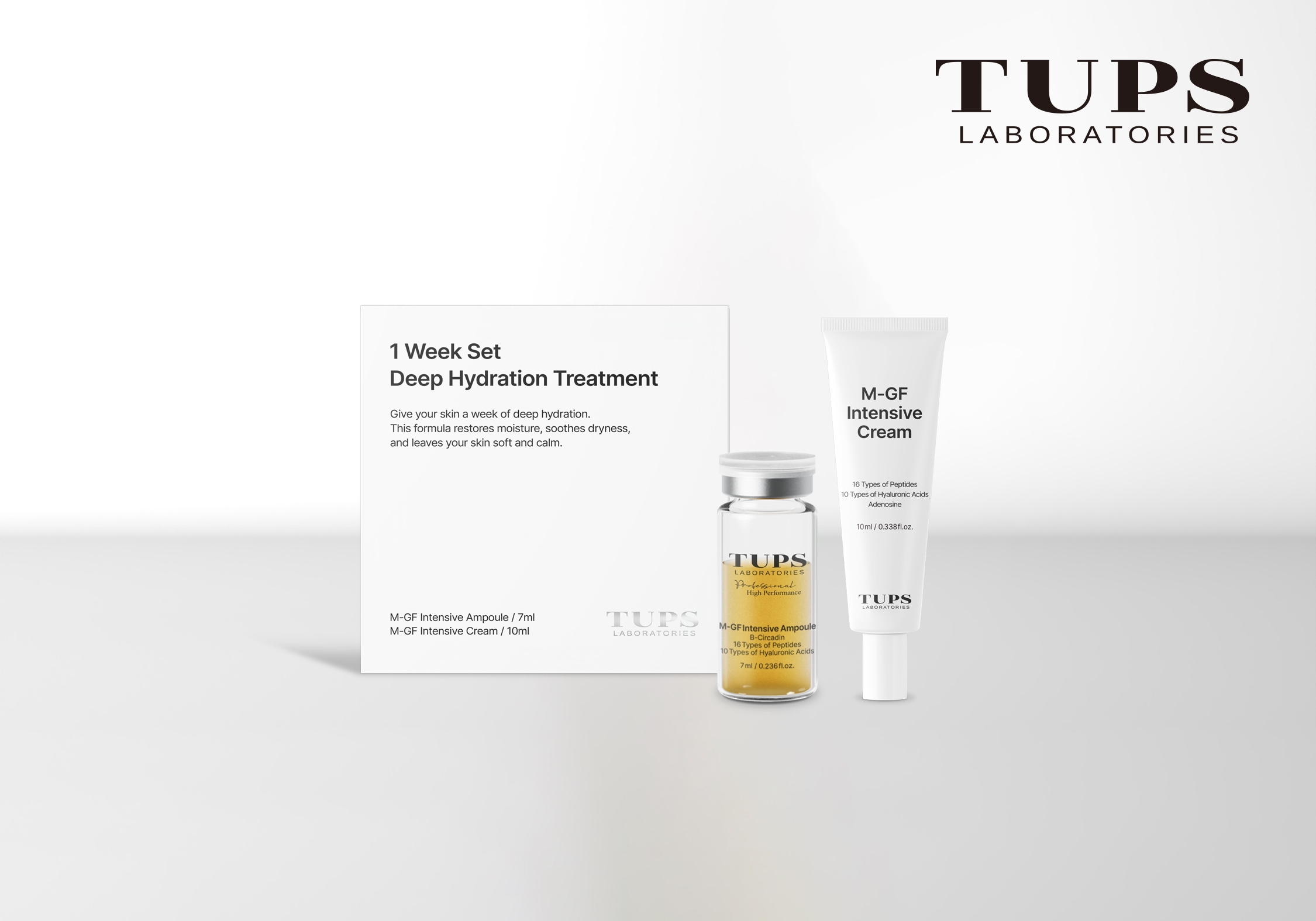 TUPS 集中トライアルセット:TUPS Deep Hydration Treatment 1-Week Set