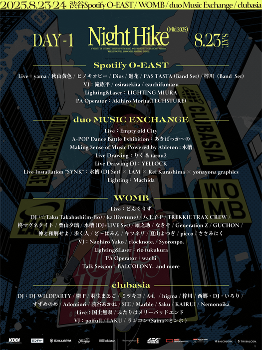 DAY 1:ラインナップ