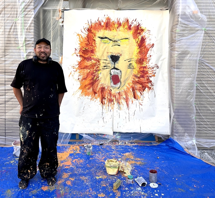 作家 上中さんのライブペイント