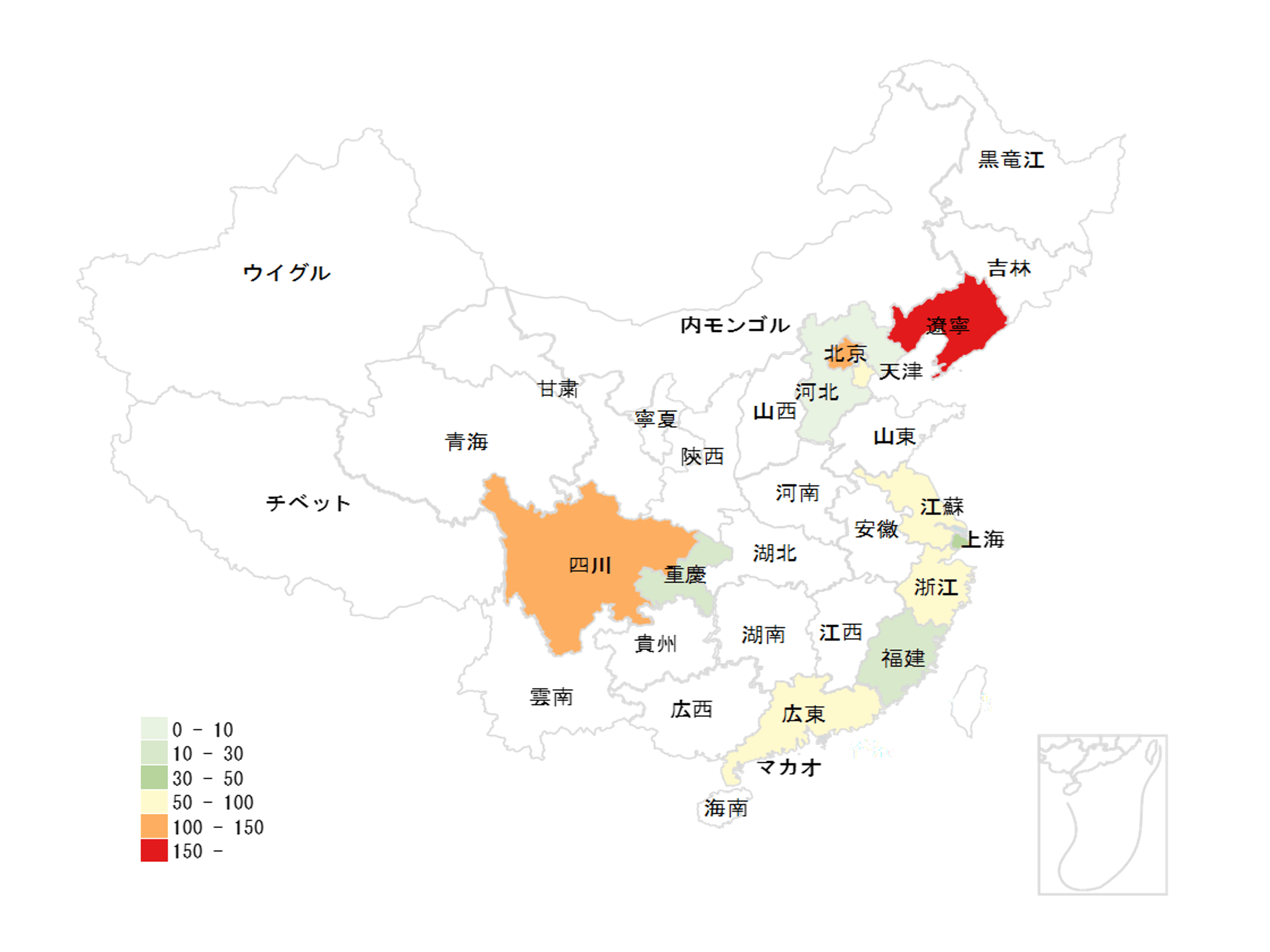 図2_中国日系コンビニの地域分布