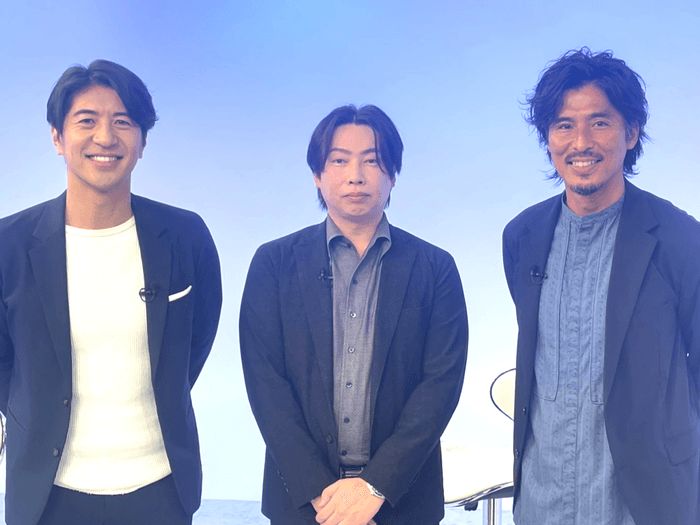 (左から)田中大貴アナ、原本一正氏、中澤佑二氏