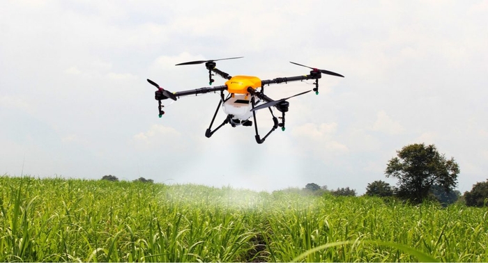農薬・肥料ドローンデモ散布