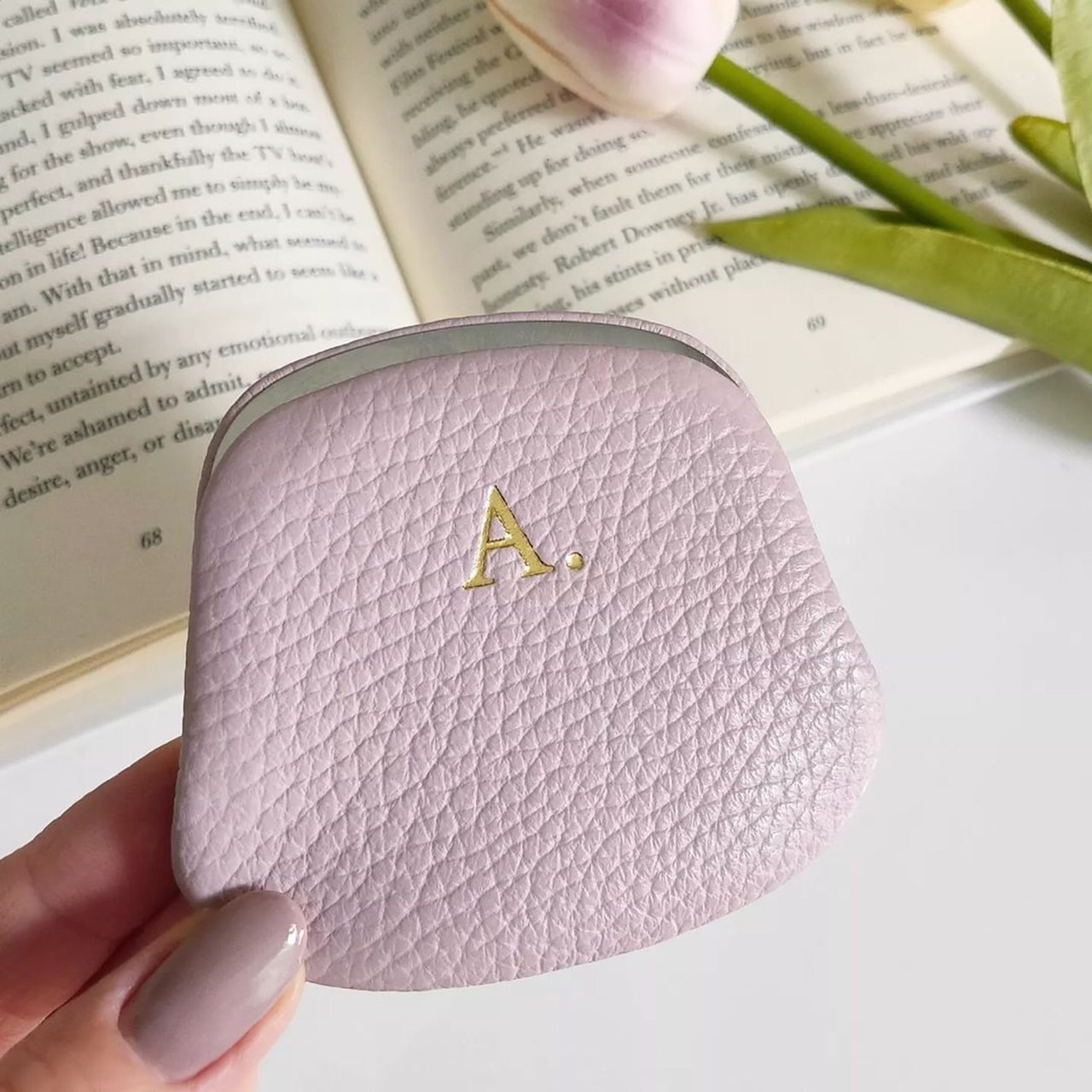 bell la bell イニシャル刻印がま口S