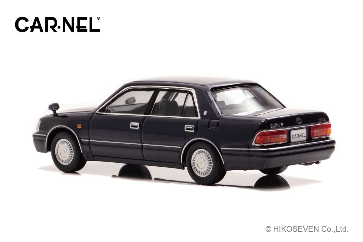 1/43 トヨタ クラウン ロイヤルサルーンG (JZS155) 1999 Dark Blue Mica:左後