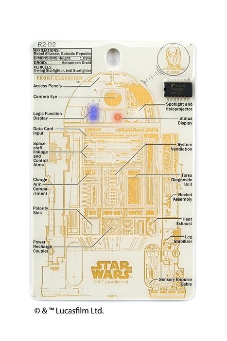 FLASH R2-D2(TM) 基板アート ICカードケース白