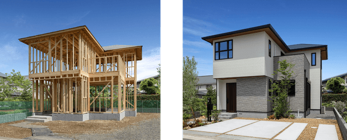 積水ハウスが請負うS(基礎・躯体)/完成したSI事業住宅の実例