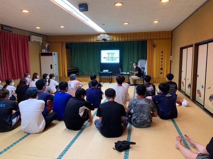 大島小学校元校長、菊田氏の講演