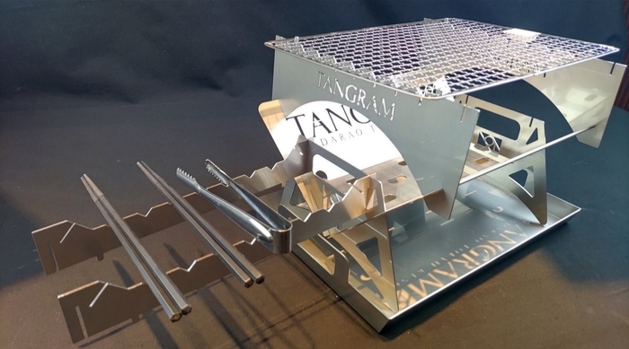 BBQ 仕様(網の高さ高い&小物置き装着時の状態)