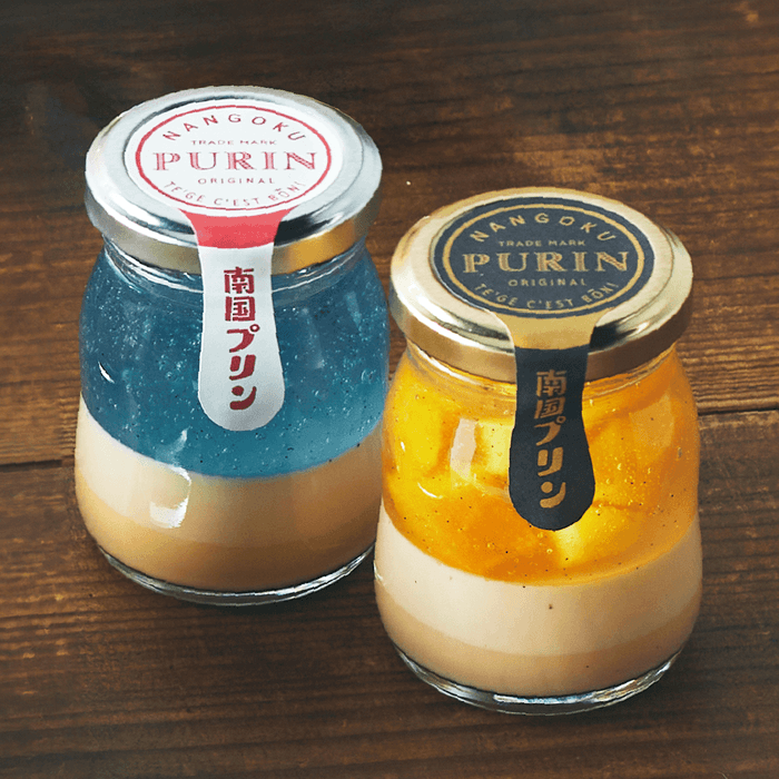 南国プリン 左:青島プリン/右:宮崎マンゴープリン