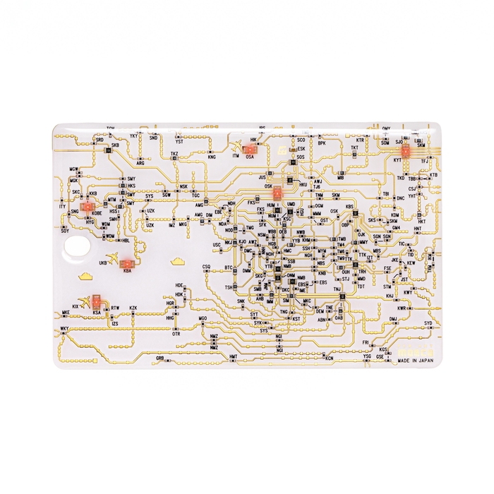 FLASH 関西回路線図 LED6 ICカードケース 白