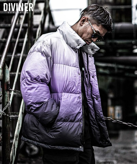 Gradation Padded Jacket(アイスグレー)