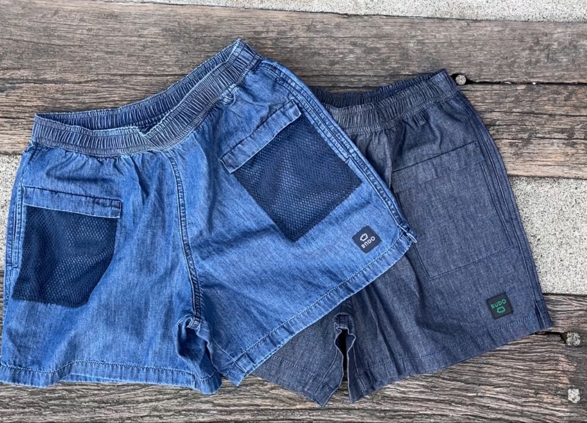 柔らかな着心地の<MINIMUM DENIM SHORTS>:washed indigo&indigo