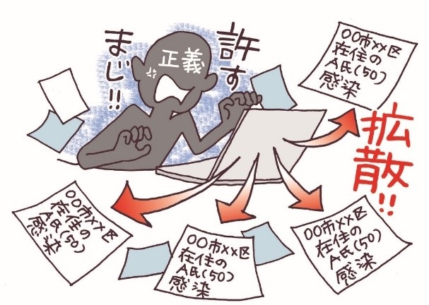 感染者の個人情報を拡散