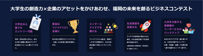 ▲FUKUOKA SMART CITY AWARDの特長