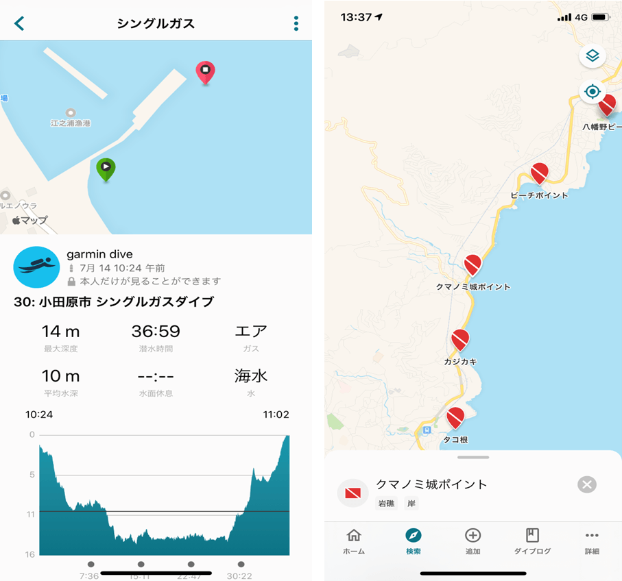 Garmin Dive APP