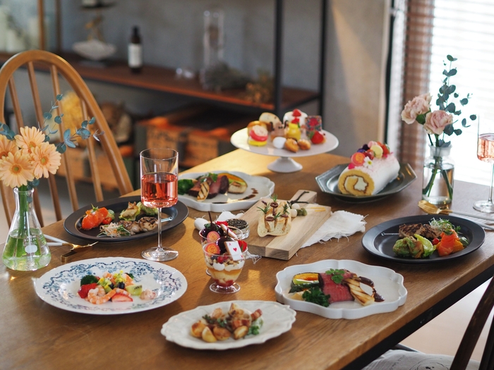 テイクアウトメニュー 自宅でのテーブルセットイメージ