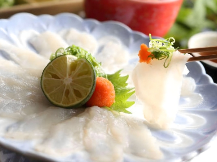 とらふぐ刺身(てっさ)/一例