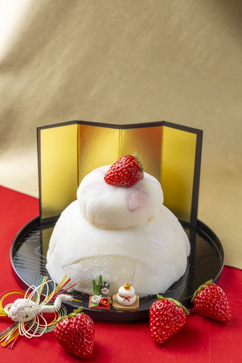 いちごの鏡餅ショートケーキ大大大福