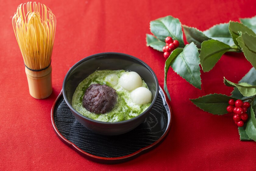 温かい「お抹茶ぜんざい」の振る舞い 【先着数量限定】
