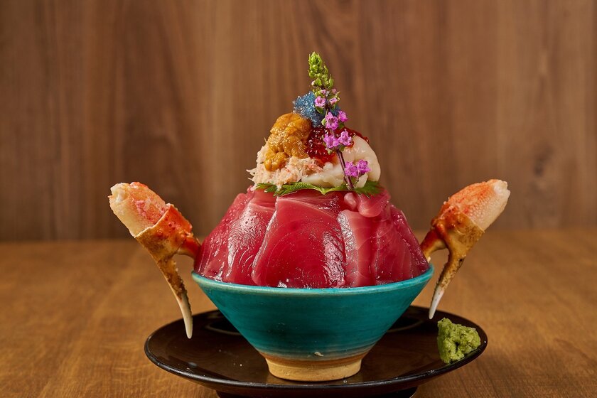 かに爪紅白てっぺんどーん