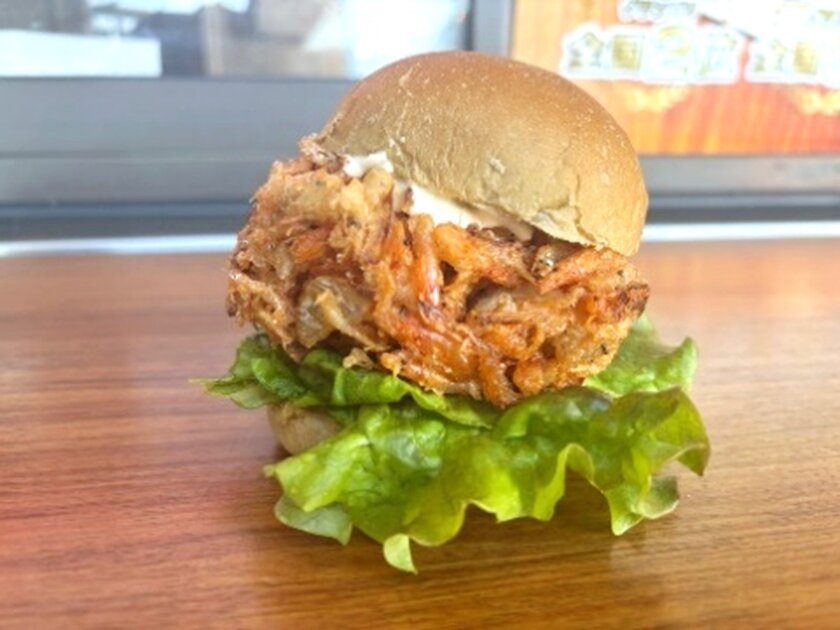 桜えびとしらすのかき揚げバーガー