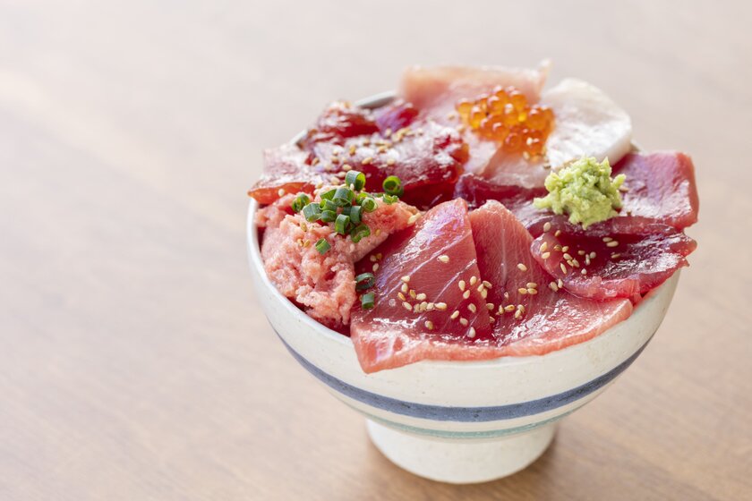 海鮮丼ご注文のお客様に「もれなく」天てり卵のたまごスープをプレゼント