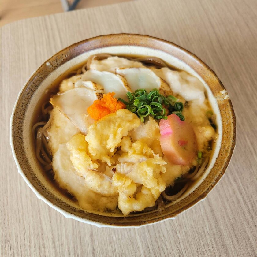 ふぐの炙り・白子天ぷらそば