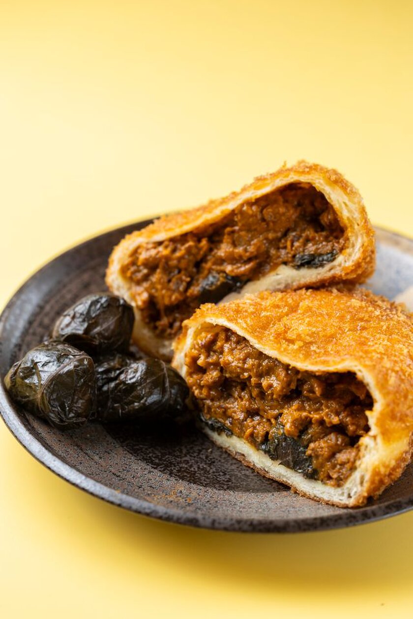 しそまきらっきょうのキーマカレーパン